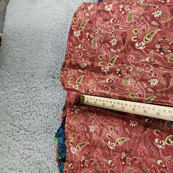 Reversible Wrap Skirt Womens One Size Red Blue Floral - Picture 4 of 6